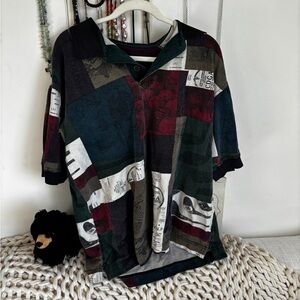 Large fun collard shirt